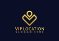 Vip Location Logo Design Vector Illustration Template Royalty Free Stock Photo