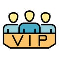 VIP lodge icon color outline vector