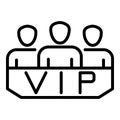 VIP lodge icon, outline style