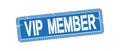 VIP Member square rubber stamp text on white Royalty Free Stock Photo