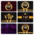 VIP Members Card Set Vector Illustration Royalty Free Stock Photo