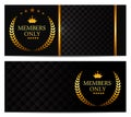 VIP Members Card Set Vector Illustration