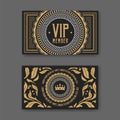 VIP membership card certificate template. Vector illustration