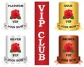 Vip Membership Club Plates Royalty Free Stock Photo