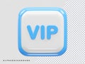 Vip membership icon vector illustration element 3d rendering transparent eps Royalty Free Stock Photo