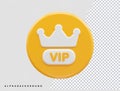 Vip membership icon vector illustration element 3d rendering transparent eps Royalty Free Stock Photo