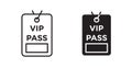 VIP pass thin line vector icon set Royalty Free Stock Photo