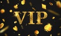 VIP poker Luxury vip invitation with confetti