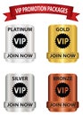 VIP promotion package buttons Royalty Free Stock Photo