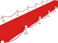 VIP red carpet with rope barrier Royalty Free Stock Photo