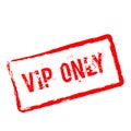 VIP Only red rubber stamp isolated on white. Royalty Free Stock Photo