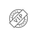VIP seal line outline icon