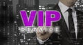 VIP service concept is shown by businessman