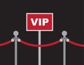 VIP Sign Red Rope Royalty Free Stock Photo