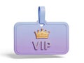 Vip tag with crown icon isolated on white background Royalty Free Stock Photo