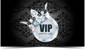 VIP card. Silver background. Premium quality. Crown Royalty Free Stock Photo
