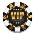 VIp Vector colorful Casino chip. Gambling.