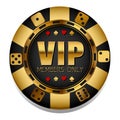 VIP Vector colorful Casino chip. Gambling.