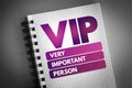 VIP - Very Important Person acronym