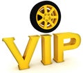 Vip with a wheel Royalty Free Stock Photo