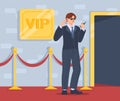 Vip zone security staff vector concept