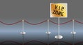 Vip zone sign, illustration, web site banner.