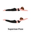 Viparita Shalabhasana pose woman character