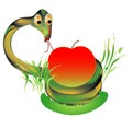 Viper with apple