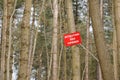 Viper danger sign in a French forest Royalty Free Stock Photo