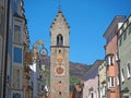 Vipiteno, Bolzano, Trentino Alto Adige. The pedestrian street of the village with the traditional Tyrolean houses Royalty Free Stock Photo