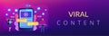 Viral content concept banner header. Royalty Free Stock Photo