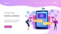 Viral content concept landing page Royalty Free Stock Photo