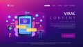 Viral content concept landing page Royalty Free Stock Photo