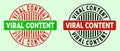 VIRAL CONTENT Round Bicolor Stamp Seals - Grunged Texture