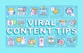 Viral content tips word concepts banner