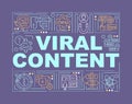 Viral content word concepts banner Royalty Free Stock Photo