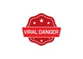 Viral Danger label sticker,Viral Danger Badge Sign