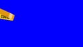 Viral disease cordon tape animations on blue screen chroma key.