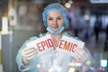 Viral disease epidemic end concept Royalty Free Stock Photo