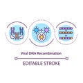Viral DNA recombination concept icon Royalty Free Stock Photo