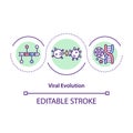 Viral evolution concept icon Royalty Free Stock Photo
