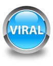 Viral glossy cyan blue round button Royalty Free Stock Photo