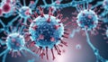 Viral Infection - A Close-Up Look at the Battle Within Royalty Free Stock Photo