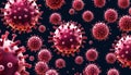 Viral Infection - A Close-Up Look at the Microscopic Battle Royalty Free Stock Photo