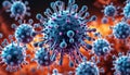 Viral Infection - A Close-Up Look at the Science of Pandemics Royalty Free Stock Photo