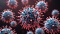 Viral Infection - A microscopic view of a virus in action Royalty Free Stock Photo