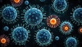 Viral Infection Visualization Royalty Free Stock Photo
