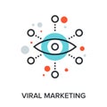 viral marketing flat line icon design concept Royalty Free Stock Photo