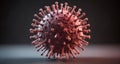 Viral menace - A close-up of a virus with protruding spikes Royalty Free Stock Photo