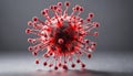 Viral menace - A close-up of a virus with spikes Royalty Free Stock Photo